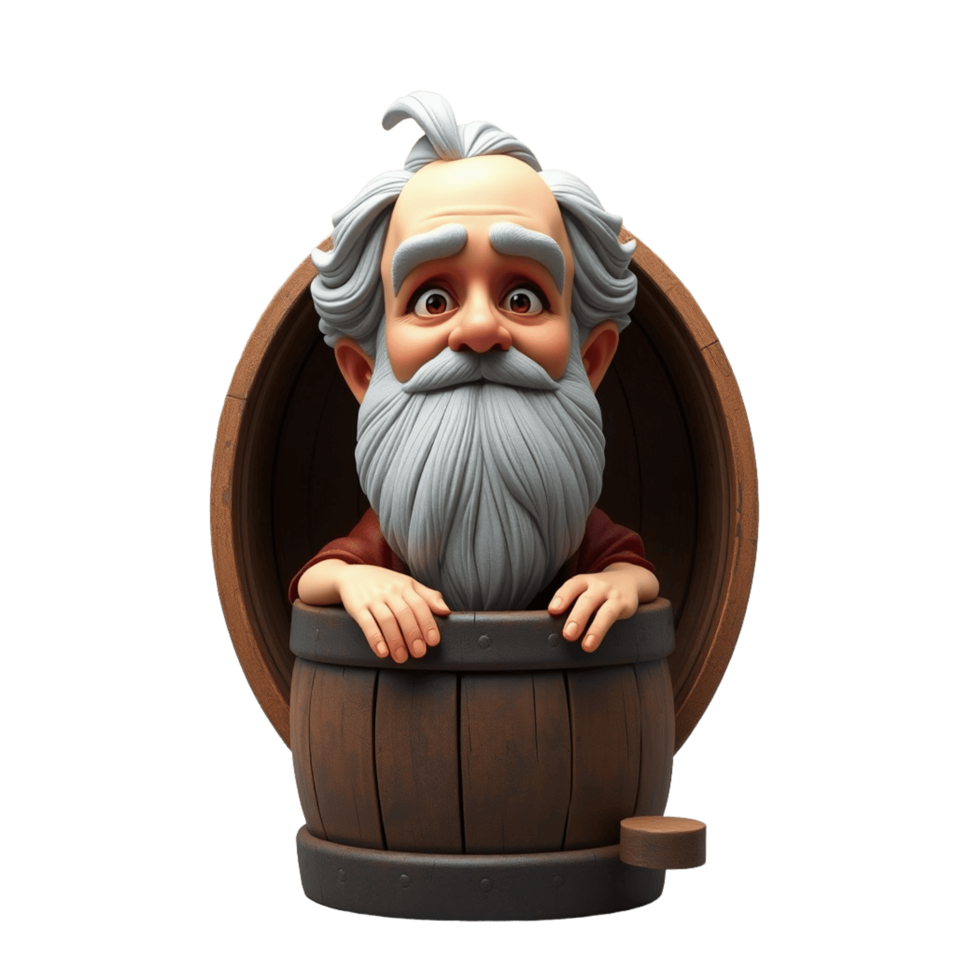 Diogenes inside his barrell